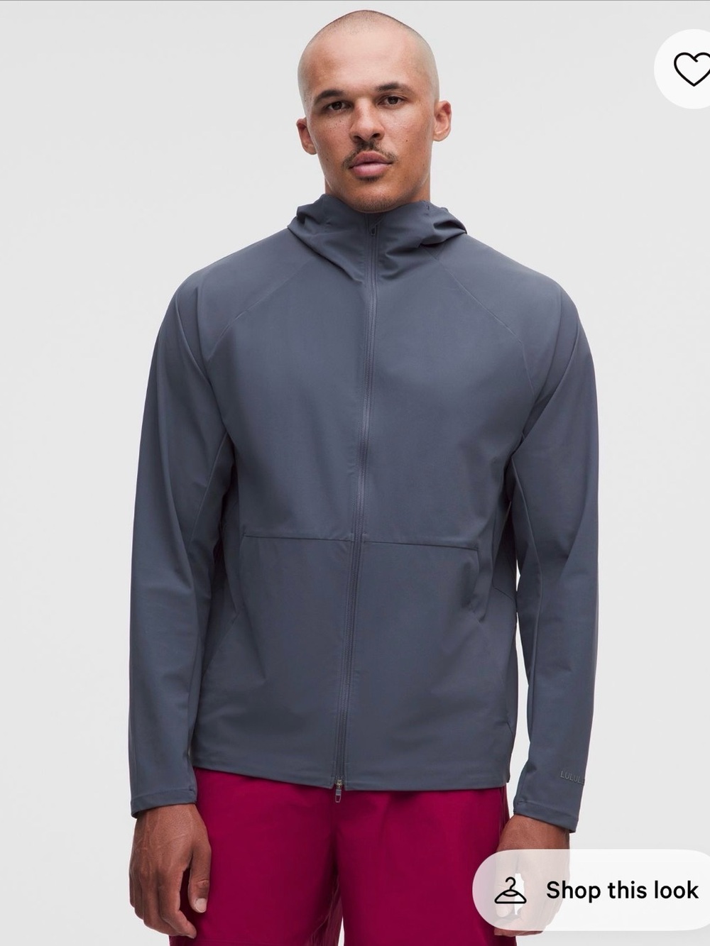 Men’s Lululemon Pace Breaker Jacket in blue twill, small